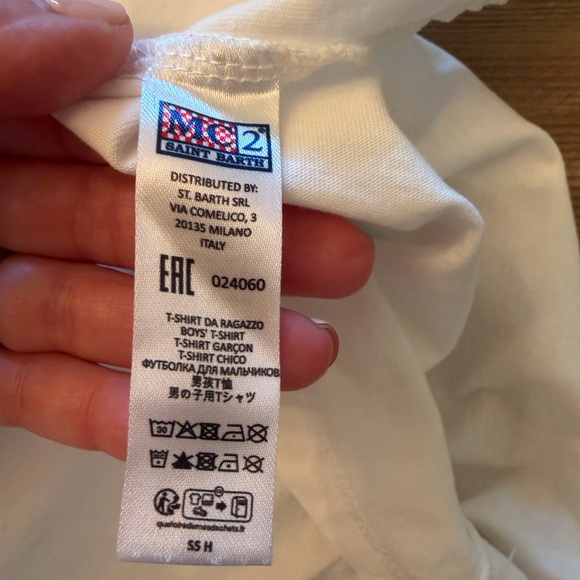 MC2 Saint Barth White Kids 'Life is Just a Game' Embroidered Tee - Picture 5 of 6